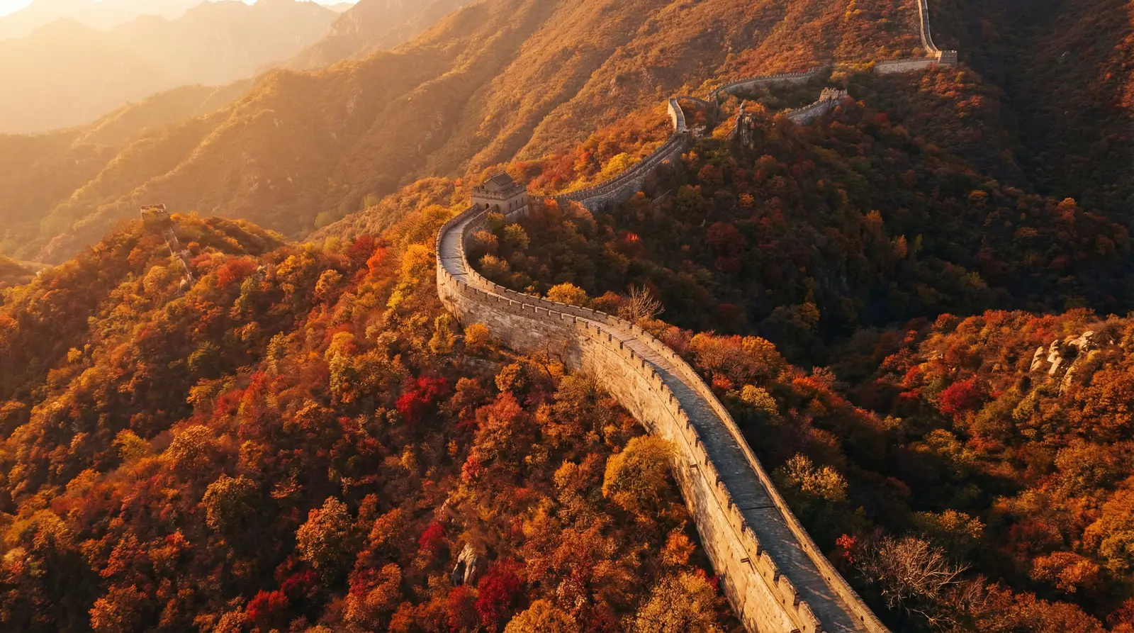 忘忧草社区WWW中文在线 秋日长城航拍全景